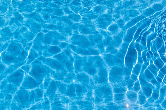 Clear blue pool waters