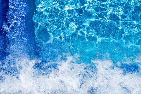 Spa waters and deep blue pool abstract