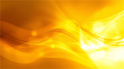 Golden Abstract Wave with Radiant Light Flare and Flowing Motion