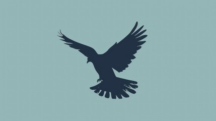 Obraz premium A simple vector design of a bird in flight.