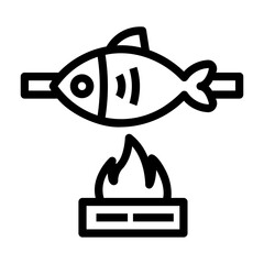 fish Line Icon