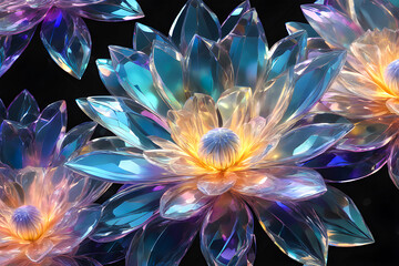 Fototapeta premium abstract colorful glass flower