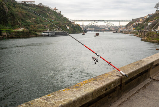 Fishing rod by the river
