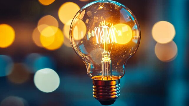 Illuminating Ideas: A Glowing Vintage Light Bulb