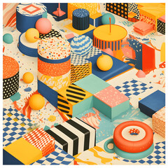 A collection of abstract patterns featuring fractal designs, geometric shapes, and organic forms in various artistic styles, including watercolor, digital, and minimalist aesthetics, with a diverse co