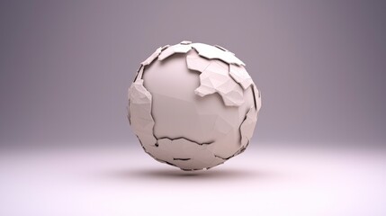 Low Poly 3D Earth Globe  Minimalist White  Global  World Map   Abstract   Texture  Backgro
