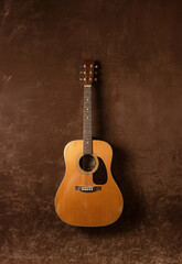 Naklejka premium 기타, 클래식 기타, 악기, 오래된, 골동품