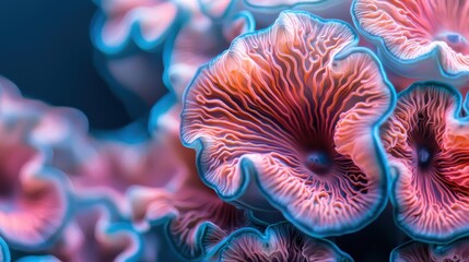 Obraz premium Ethereal coral blooms transform underwater environment beauty