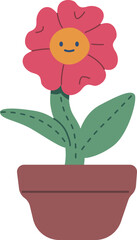 Flower in pot plush toy