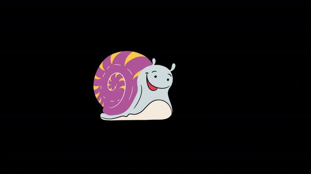 A happy snail animation, adding a cute and whimsical touch to your content.