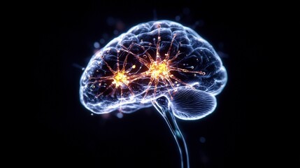 Human Brain Synapses  Neural Network  Neuron Firing  High Resolution  Scientific  Medical