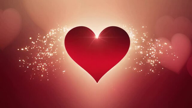 Romantic Valentine Love Heart Icon Background Loop for Anniversary and Wedding Celebrations