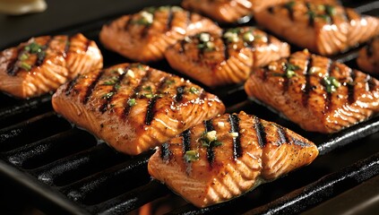 Grilled Salmon on Barbecue Grill (2)