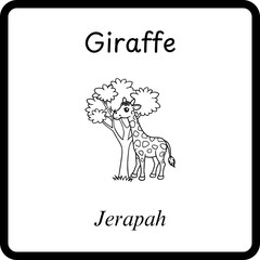Animals Coloring E Book for Kids - giraffe (3)