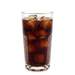 glass of cola with ice PNG transparent