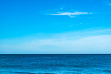 Nature of the beach and sea Summer with sunshine, sandy beaches, clear blue waters sparkling...