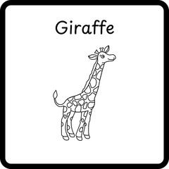Animals Coloring E Book for Kids - giraffe (3)