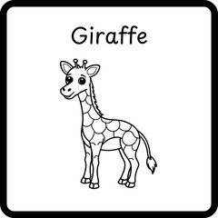 Animals Coloring E Book for Kids - giraffe (4)
