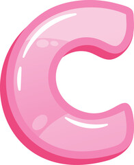 C balloon font English alphabet
