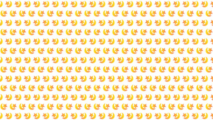 abstract orange moon star seamless pattern background