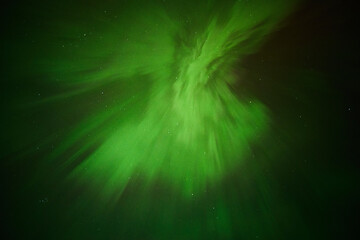 Green Northern light Aurora borealis
