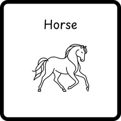 Animals Coloring E Book for Kids - horse (3)