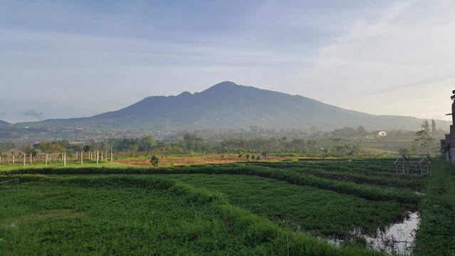 panorama of the mountains arjuno
