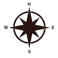 Naklejka premium compass and map PNG transparent