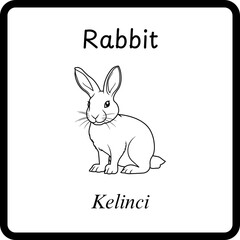 Animals Coloring E Book for Kids - rabbit (4)