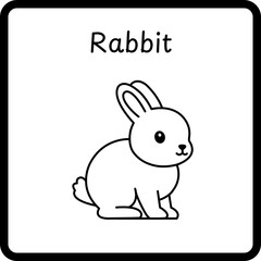 Animals Coloring E Book for Kids - rabbit (2)