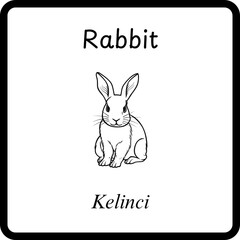 Animals Coloring E Book for Kids - rabbit (4)