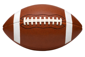 Close up of an American football.