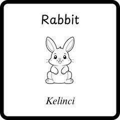 Animals Coloring E Book for Kids - rabbit (3)