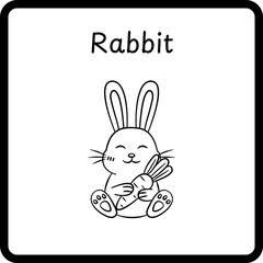 Animals Coloring E Book for Kids - rabbit (2)