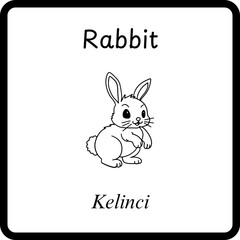 Animals Coloring E Book for Kids - rabbit