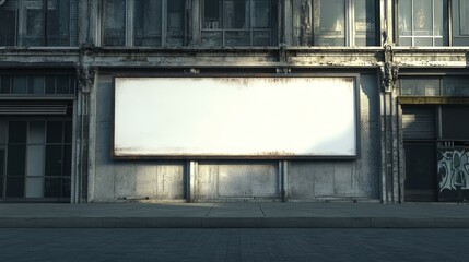 Obraz premium A blank building sign ready for your ad or logo. 