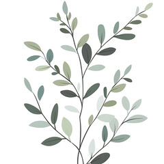 Fototapeta premium flowers and leaves in pictures illustrator2D