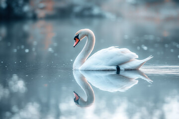 Fototapeta premium swan on the water