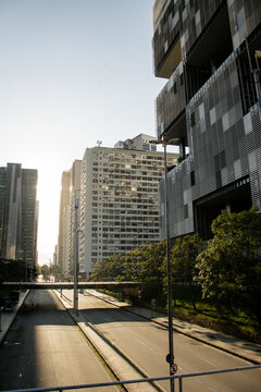 urban city of Rio de Janeiro at dawn without anyone