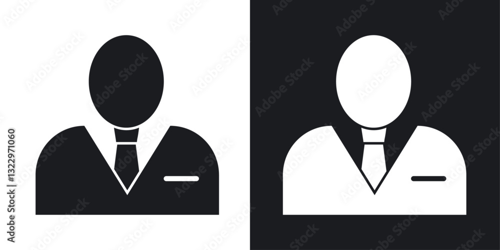 Aufkleber admin vector icon set in solid style.