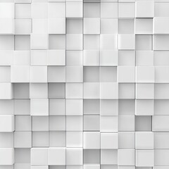 White Cubes Abstract Background
