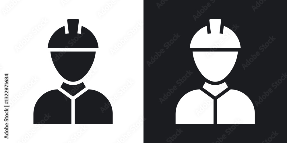 Poster builder vector icon set in solid style.