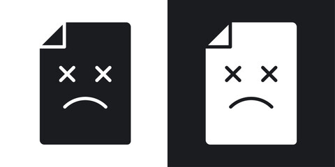 Broken Image vector icon set in solid style.