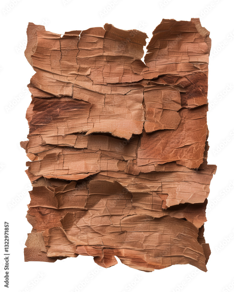 Poster detailed close-up of textured natural bark surface showcasing unique patterns and color variations i