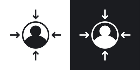 Customer centricity vector icon set in solid style.