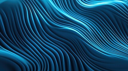 Naklejka premium Abstract Blue Wavy Lines Background Texture Design Illustration
