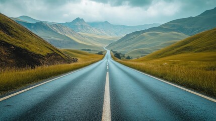 Naklejka premium A dramatic photo of racing lanes converging into the distance.