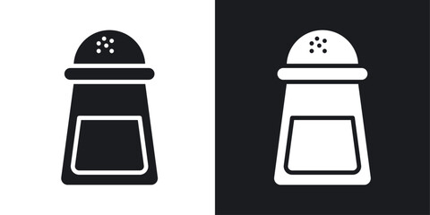 Salt pepper vector icon set in solid style.