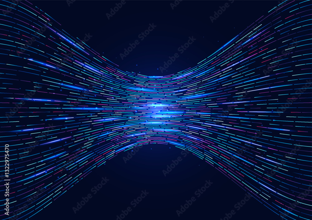 Fototapete Big data technology represents the exchange of digital coded information, it is an innovation in cyber information transmission, it is future information innovation, the connection Internet network.