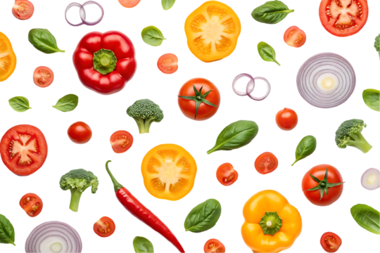 Colorful vegetables background.  Perfect for healthy food, recipe, or cooking blogs.